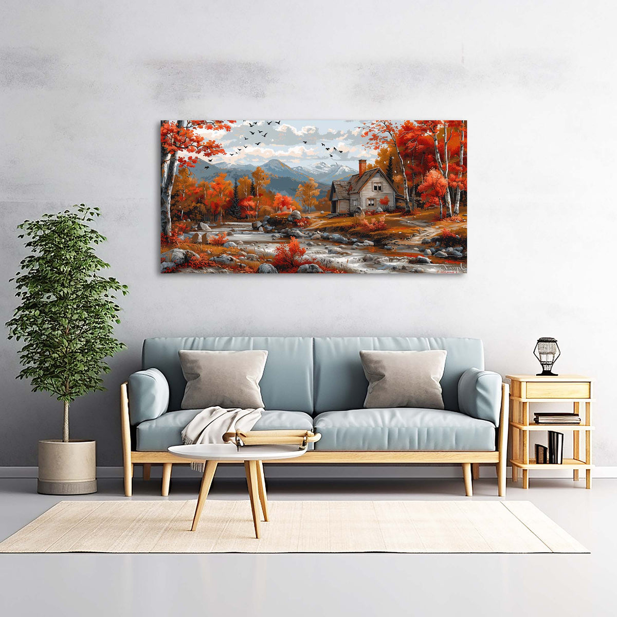 Khaki Rustic Nature Wall Art Art Deco Painting Prints Canvas Artwork Living Room Family Bedroom Office Decor