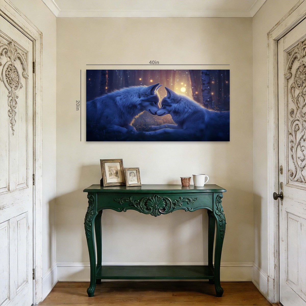Navy Blue Fantasy Animals Wall Art Canvas Painting Prints Artwor Office Bedroom Living Room Decor