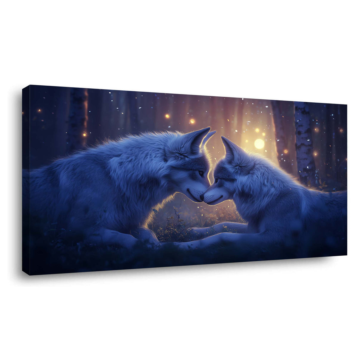 Navy Blue Fantasy Animals Wall Art Canvas Painting Prints Artwor Office Bedroom Living Room Decor