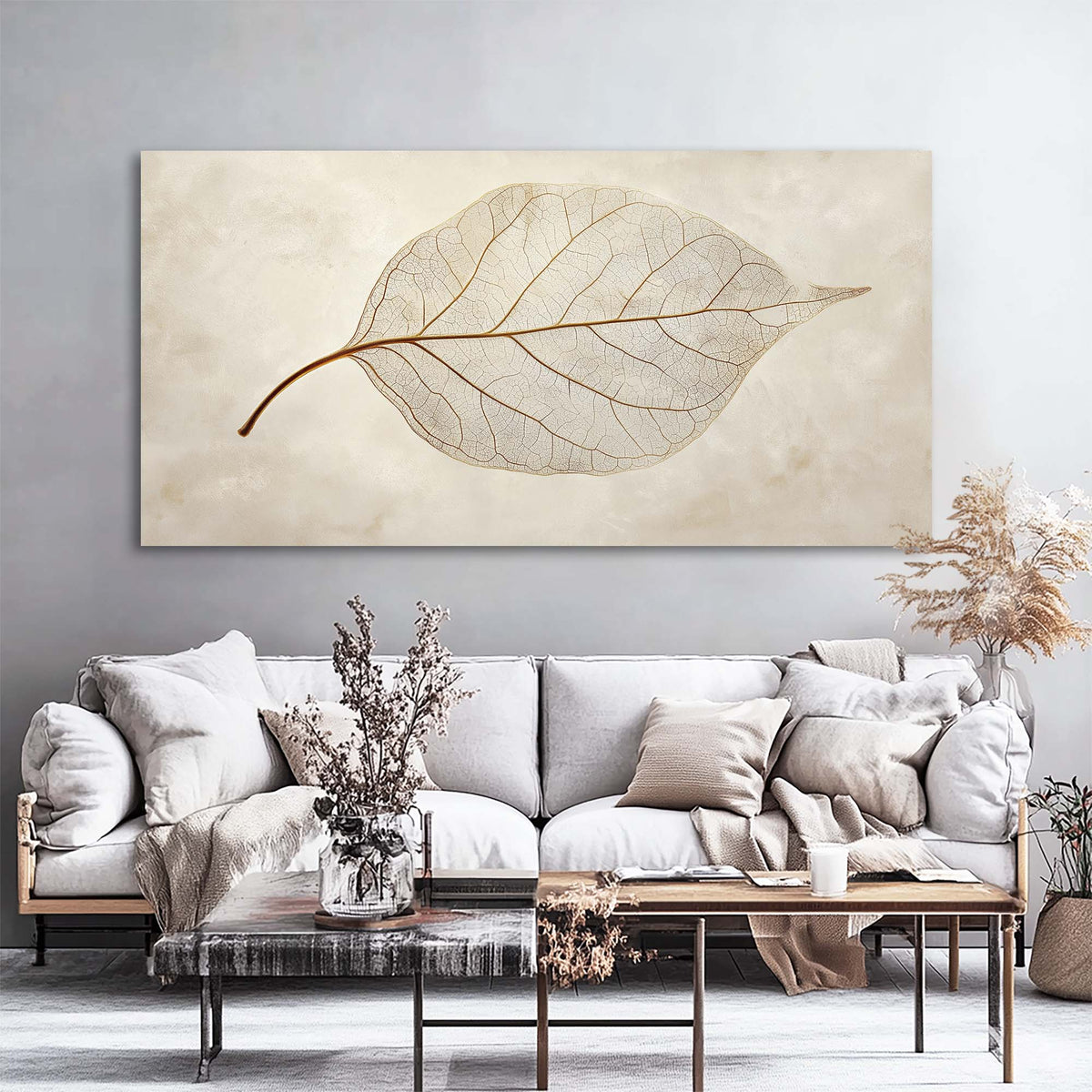 Beige Nature Wall Art for Living Room Canvas Painting Prints Art Deco Artwork Office Bedroom Decor