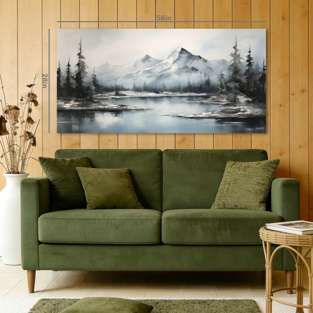 Red Nature Wall Art for Living Room Canvas Painting Prints Art Deco Artwork Office Bedroom Decor