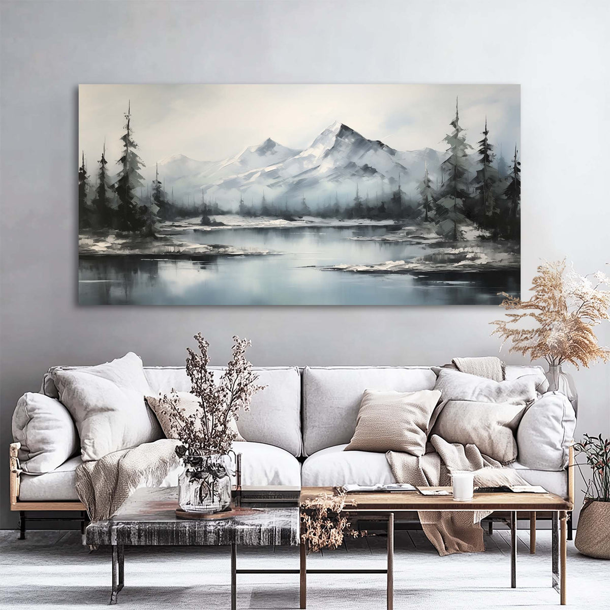 Red Nature Wall Art for Living Room Canvas Painting Prints Art Deco Artwork Office Bedroom Decor