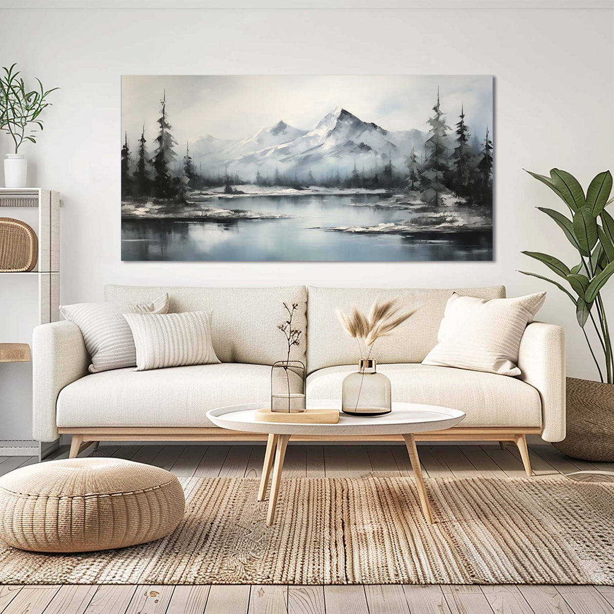 Red Nature Wall Art for Living Room Canvas Painting Prints Art Deco Artwork Office Bedroom Decor