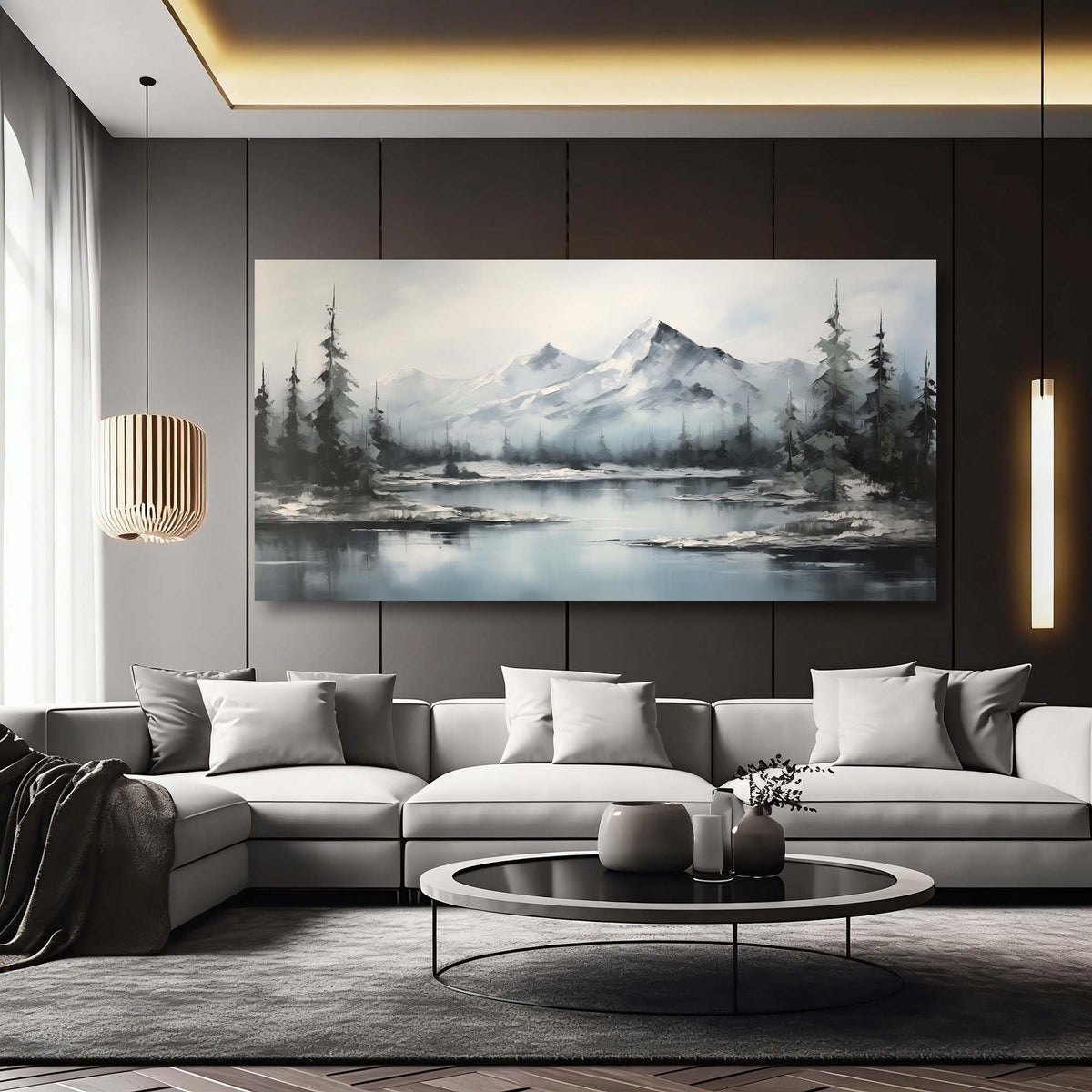 Red Nature Wall Art for Living Room Canvas Painting Prints Art Deco Artwork Office Bedroom Decor