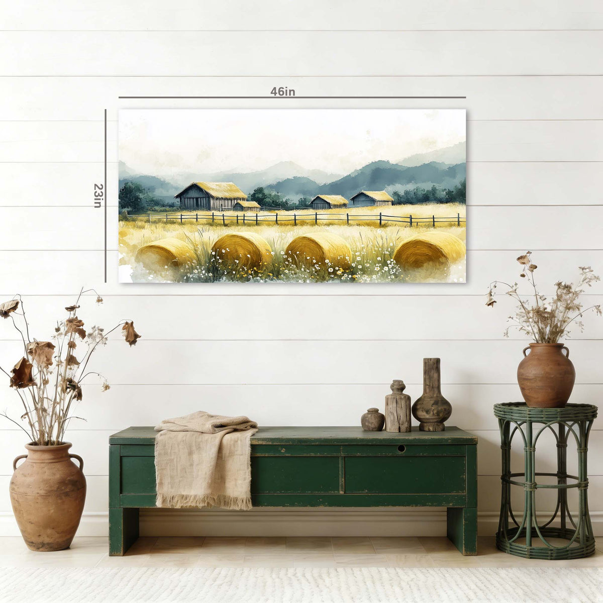 Khaki Country Nature Wall Art Canvas Painting Prints Artwor Office Bedroom Living Room Decor