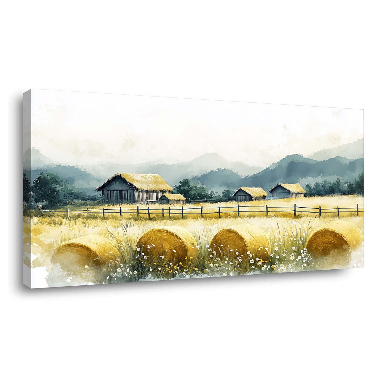 Khaki Country Nature Wall Art Canvas Painting Prints Artwor Office Bedroom Living Room Decor