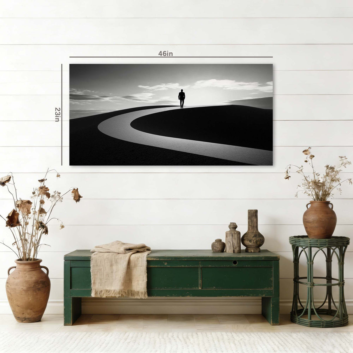 Black Abstract Wall Art for Living Room Canvas Painting Prints Art Deco Artwork Office Bedroom Decor
