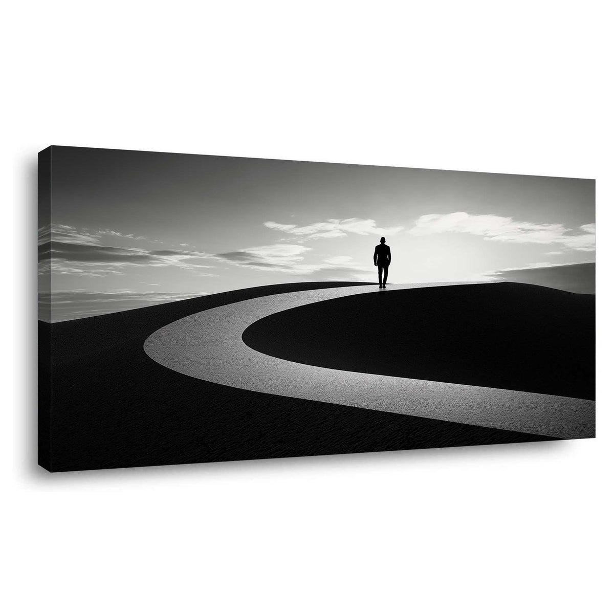 Black Abstract Wall Art for Living Room Canvas Painting Prints Art Deco Artwork Office Bedroom Decor