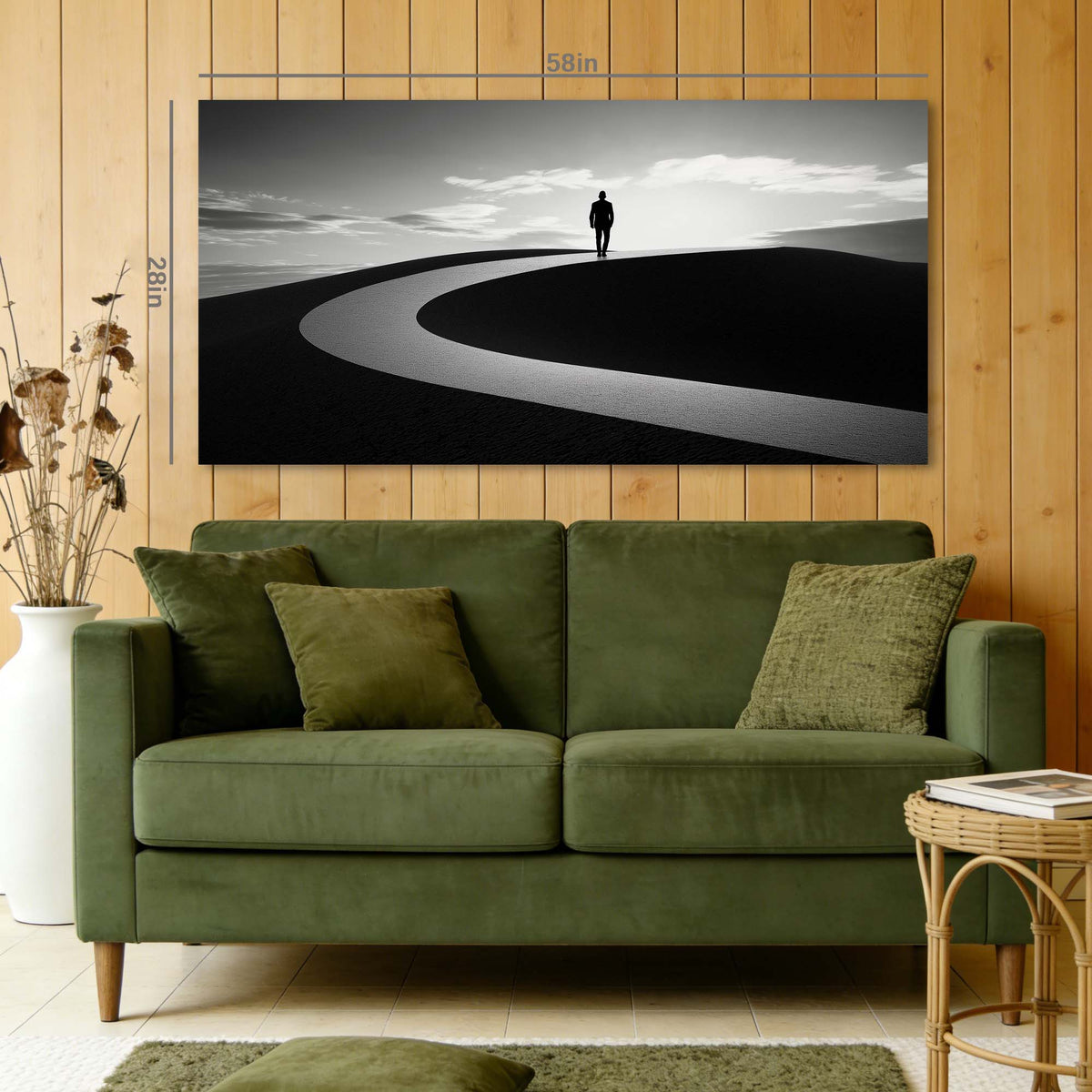 Black Abstract Wall Art for Living Room Canvas Painting Prints Art Deco Artwork Office Bedroom Decor