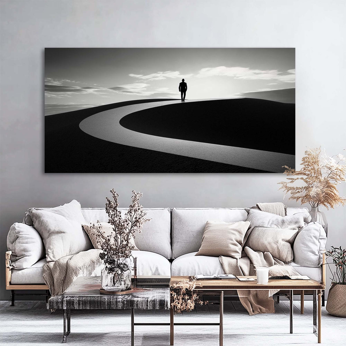 Black Abstract Wall Art for Living Room Canvas Painting Prints Art Deco Artwork Office Bedroom Decor