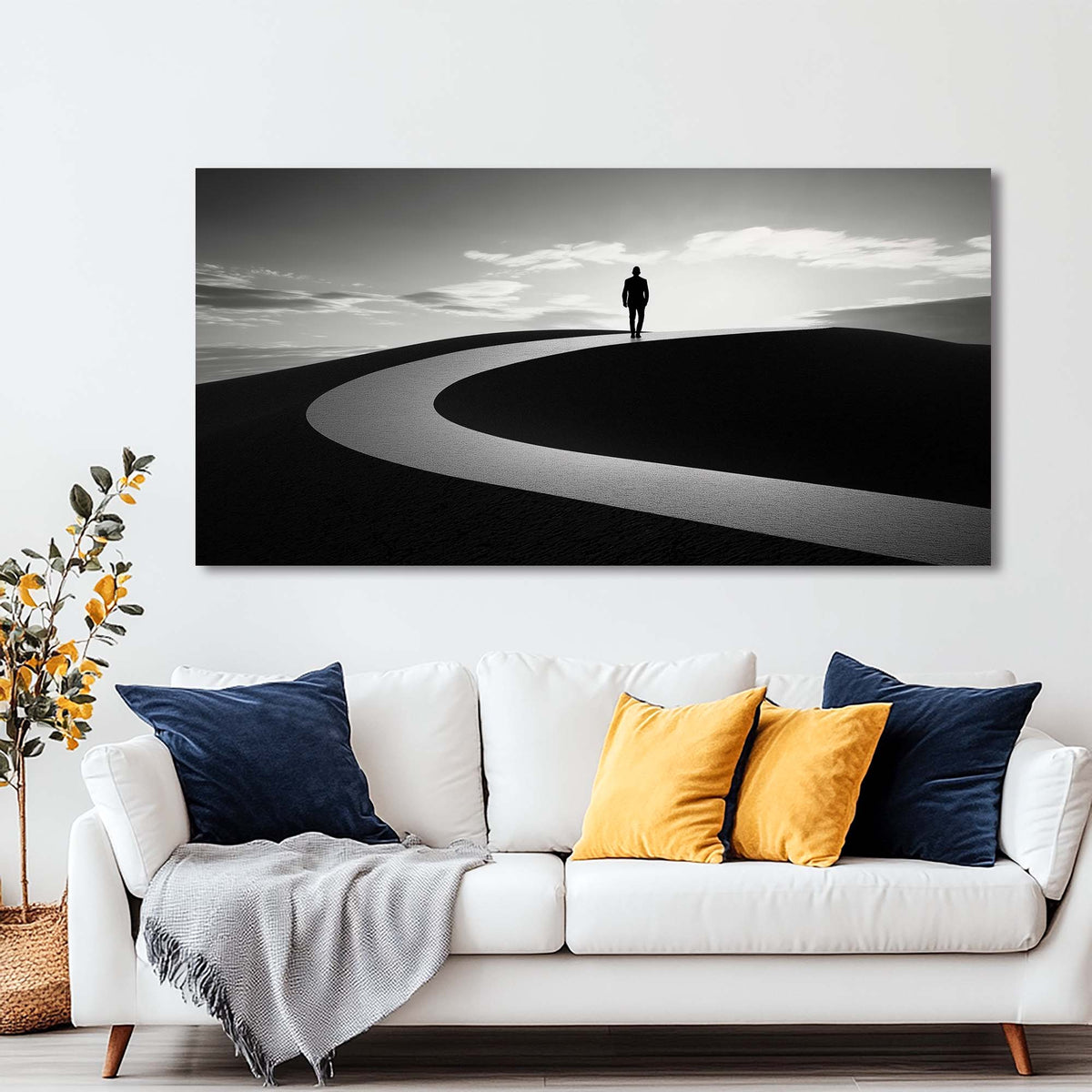 Black Abstract Wall Art for Living Room Canvas Painting Prints Art Deco Artwork Office Bedroom Decor