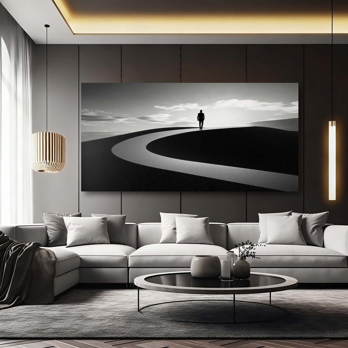 Black Abstract Wall Art for Living Room Canvas Painting Prints Art Deco Artwork Office Bedroom Decor