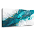 Blue Abstract Wall Art for Living Room Canvas Painting Prints Art Deco Artwork Office Bedroom Decor
