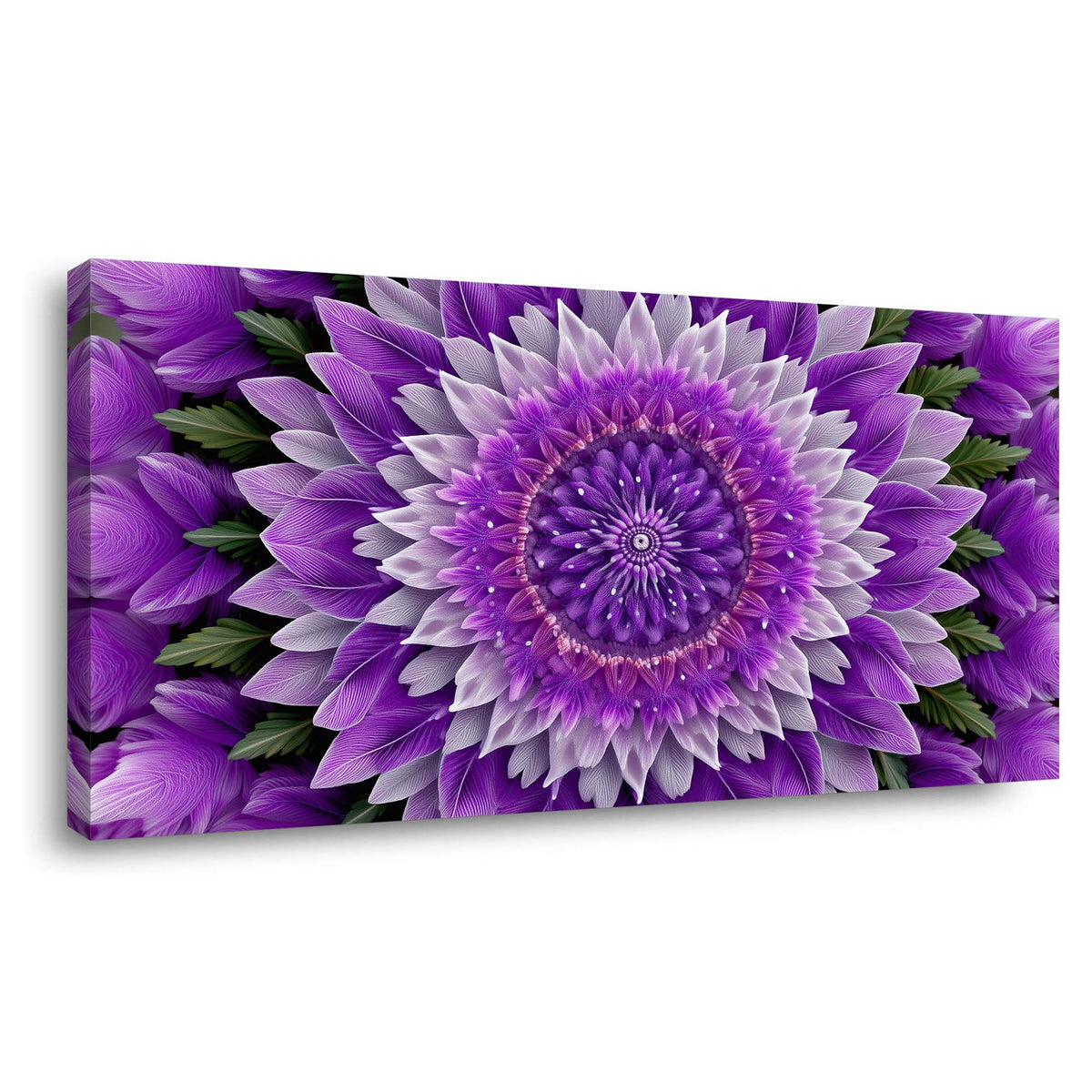Purple Floral Floral Canvas Wall Art for Living Room Prints Artwork Bedroom Office Decor