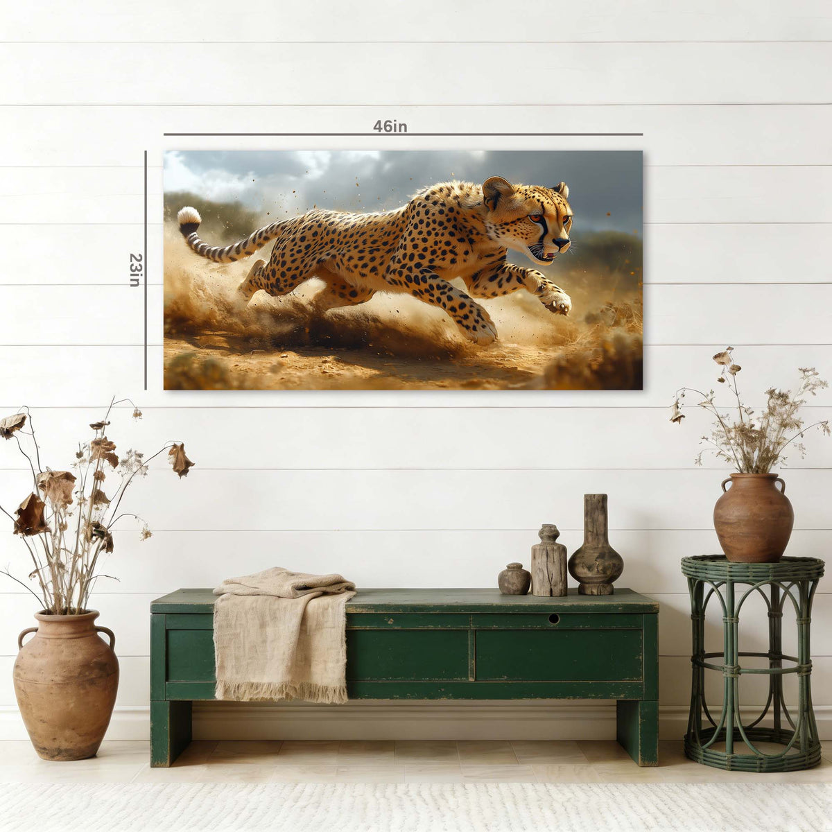 Navy Blue Wildlife Animals Canvas Wall Art for Living Room Prints Artwork Bedroom Office Decor
