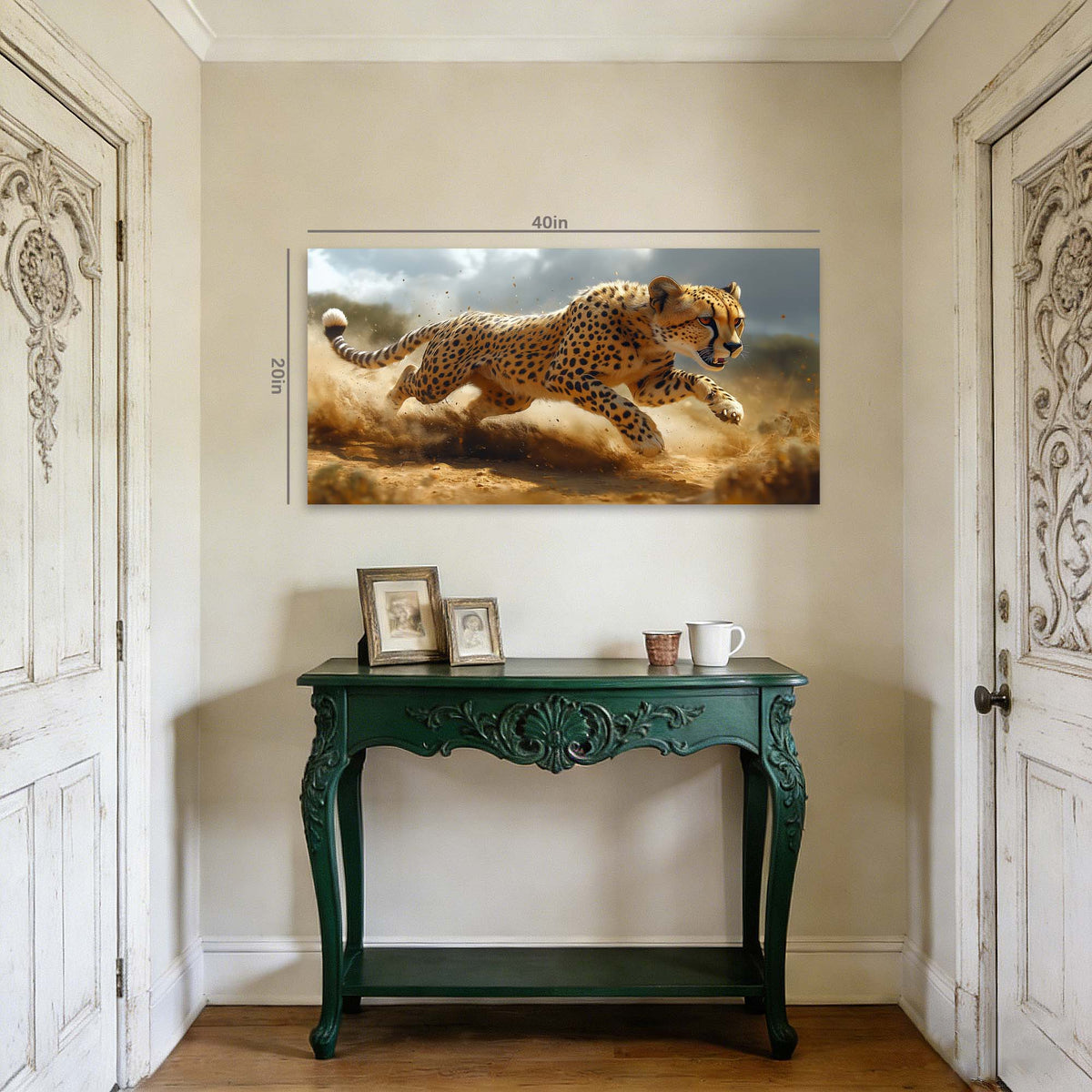 Navy Blue Wildlife Animals Canvas Wall Art for Living Room Prints Artwork Bedroom Office Decor