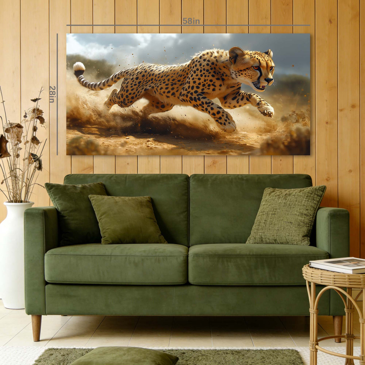Navy Blue Wildlife Animals Canvas Wall Art for Living Room Prints Artwork Bedroom Office Decor