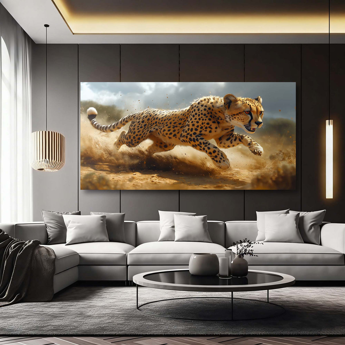 Navy Blue Wildlife Animals Canvas Wall Art for Living Room Prints Artwork Bedroom Office Decor