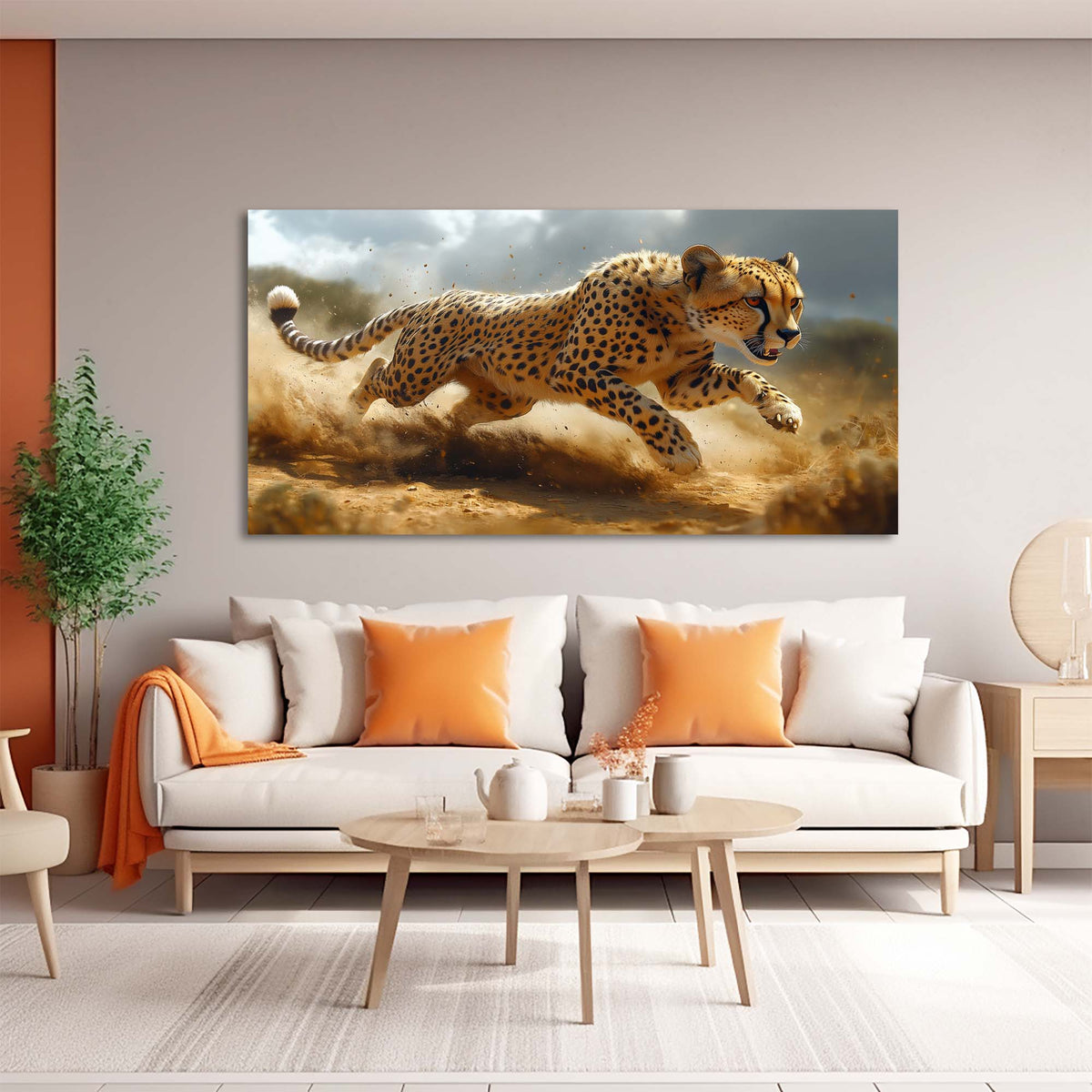 Navy Blue Wildlife Animals Canvas Wall Art for Living Room Prints Artwork Bedroom Office Decor