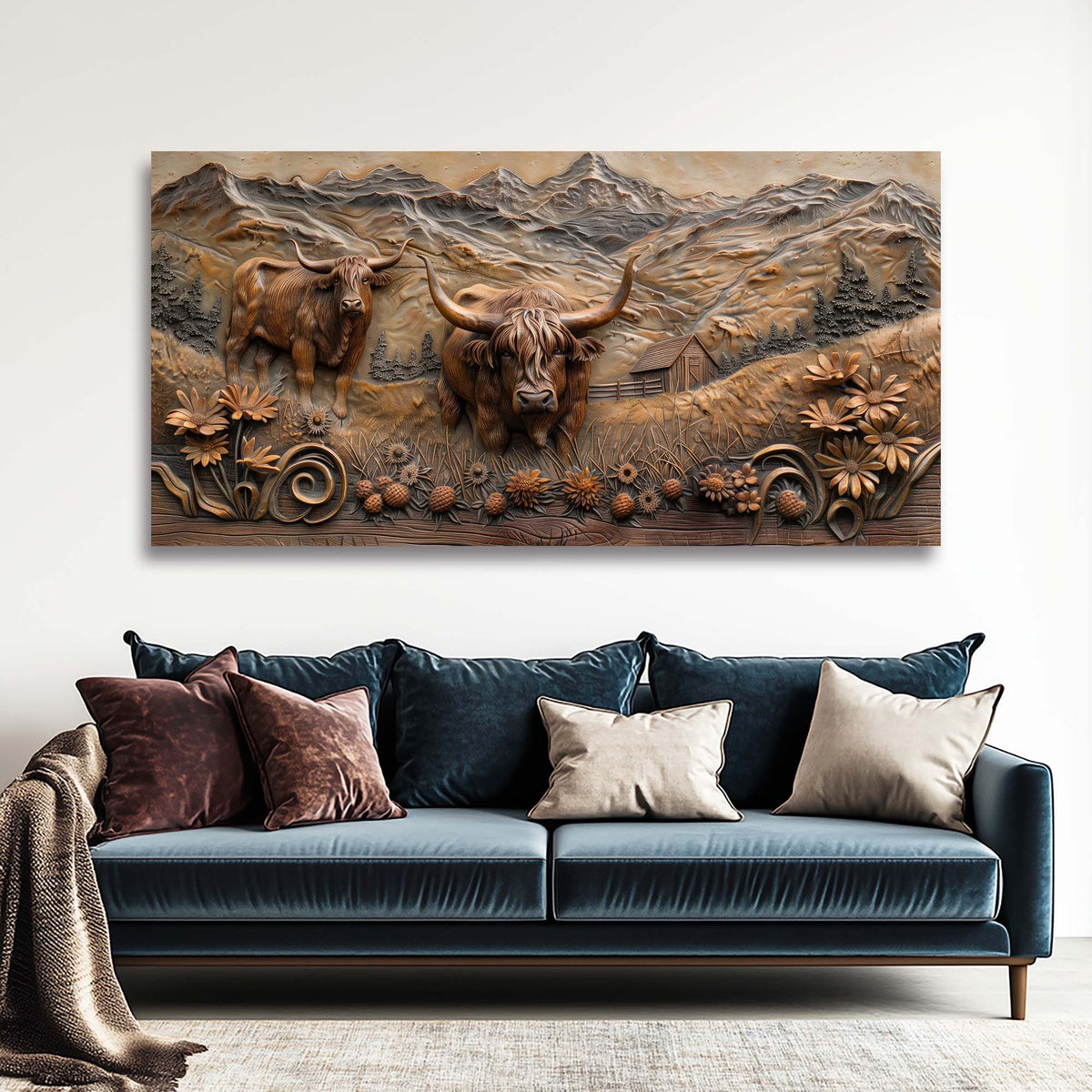Khaki Animals Wall Art for Living Room Canvas Painting Prints Art Deco Artwork Office Bedroom Decor