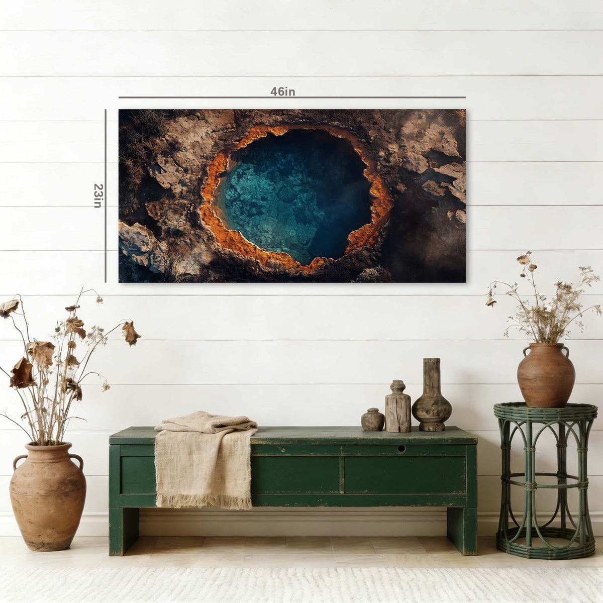 Navy Blue Nature Wall Art for Living Room Canvas Painting Prints Art Deco Artwork Office Bedroom Decor