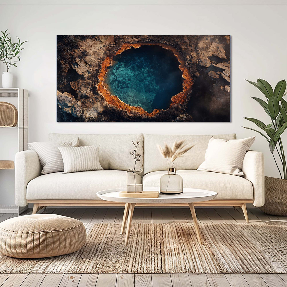 Navy Blue Nature Wall Art for Living Room Canvas Painting Prints Art Deco Artwork Office Bedroom Decor