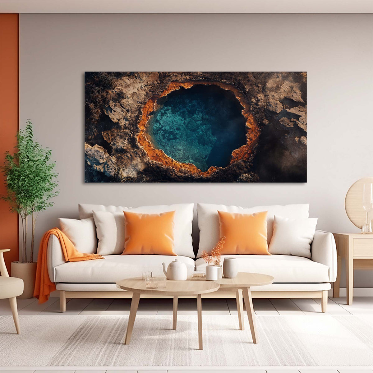 Navy Blue Nature Wall Art for Living Room Canvas Painting Prints Art Deco Artwork Office Bedroom Decor