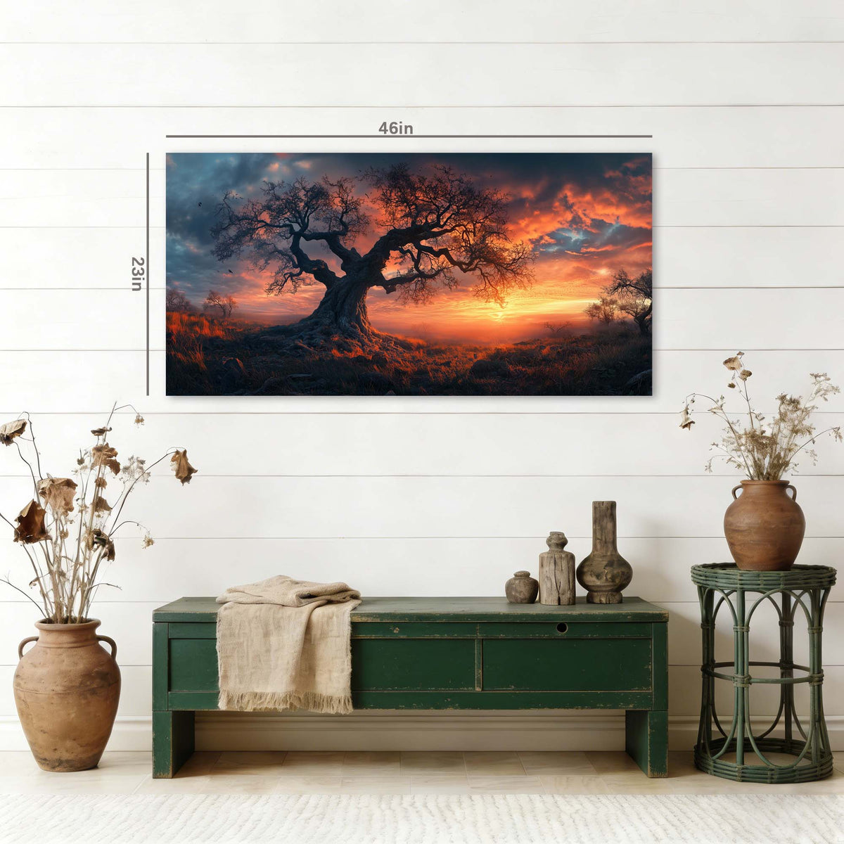 Yellow Mysterious Nature Wall Art Modern Canvas Painting Prints Artwork Office Hallway Bedroom Living Room Decor