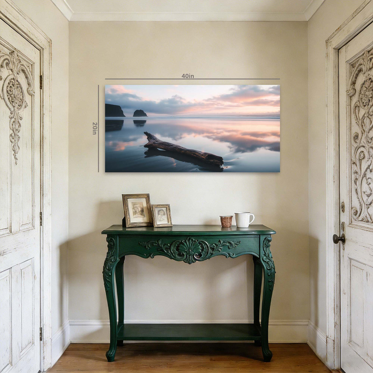 Khaki Coastal Nature Wall Art Canvas Painting Prints Artwor Office Bedroom Living Room Decor