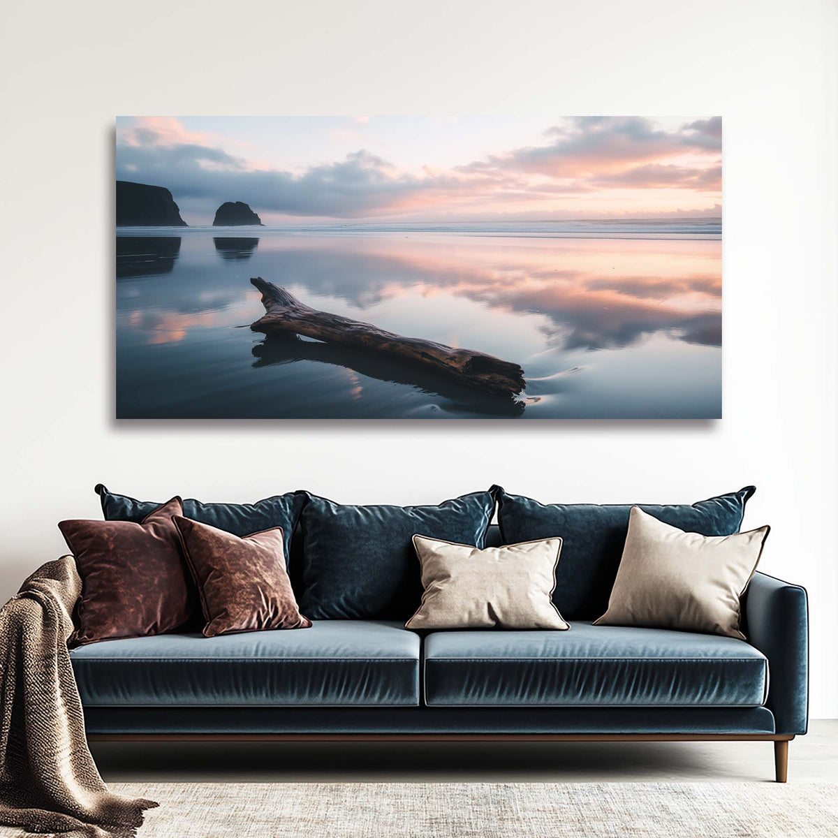 Khaki Coastal Nature Wall Art Canvas Painting Prints Artwor Office Bedroom Living Room Decor