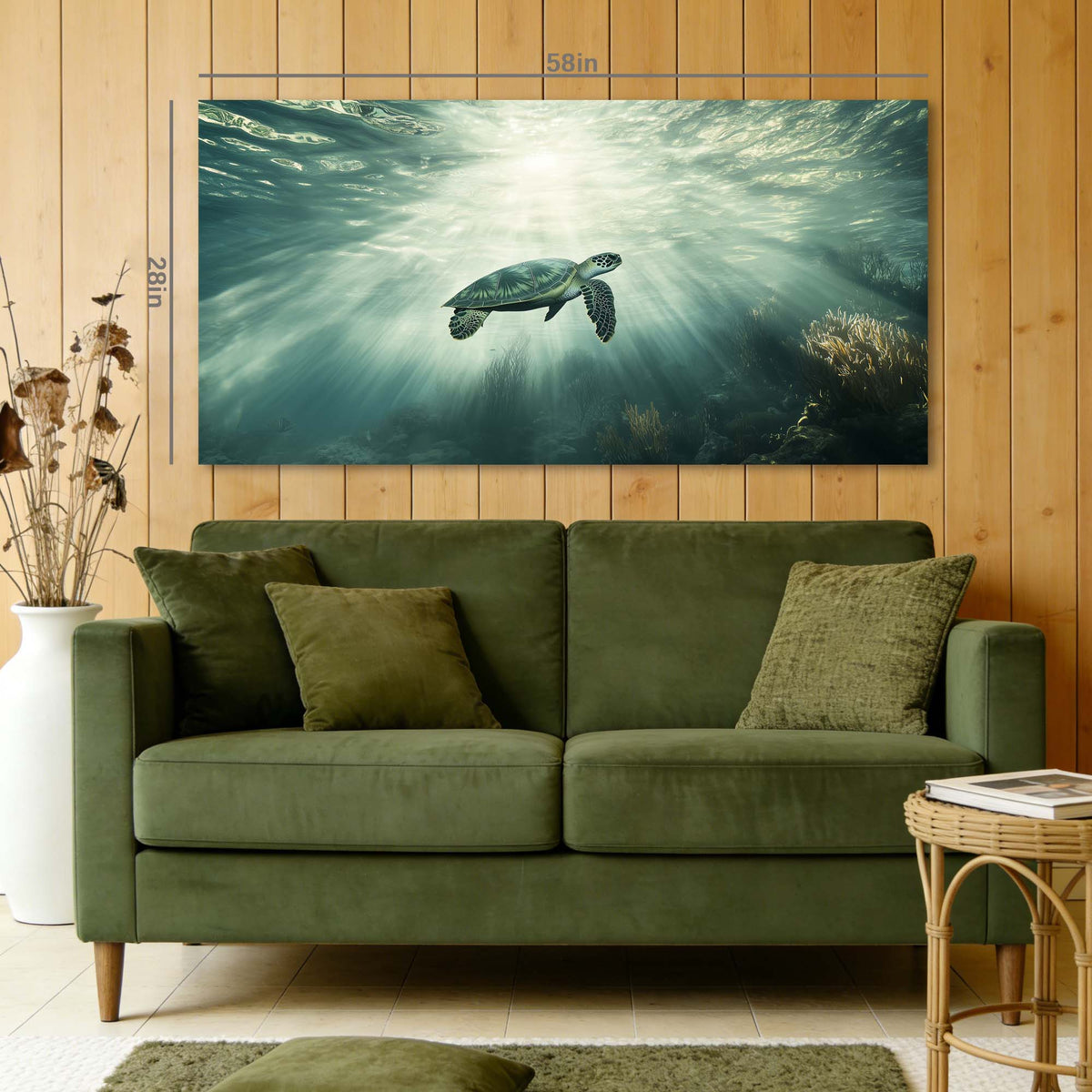 Coral Animals Wall Art for Living Room Canvas Painting Prints Art Deco Artwork Office Bedroom Decor
