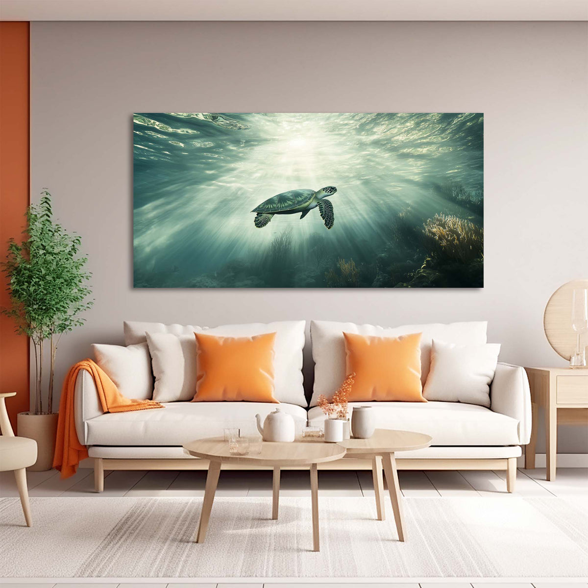 Coral Animals Wall Art for Living Room Canvas Painting Prints Art Deco Artwork Office Bedroom Decor