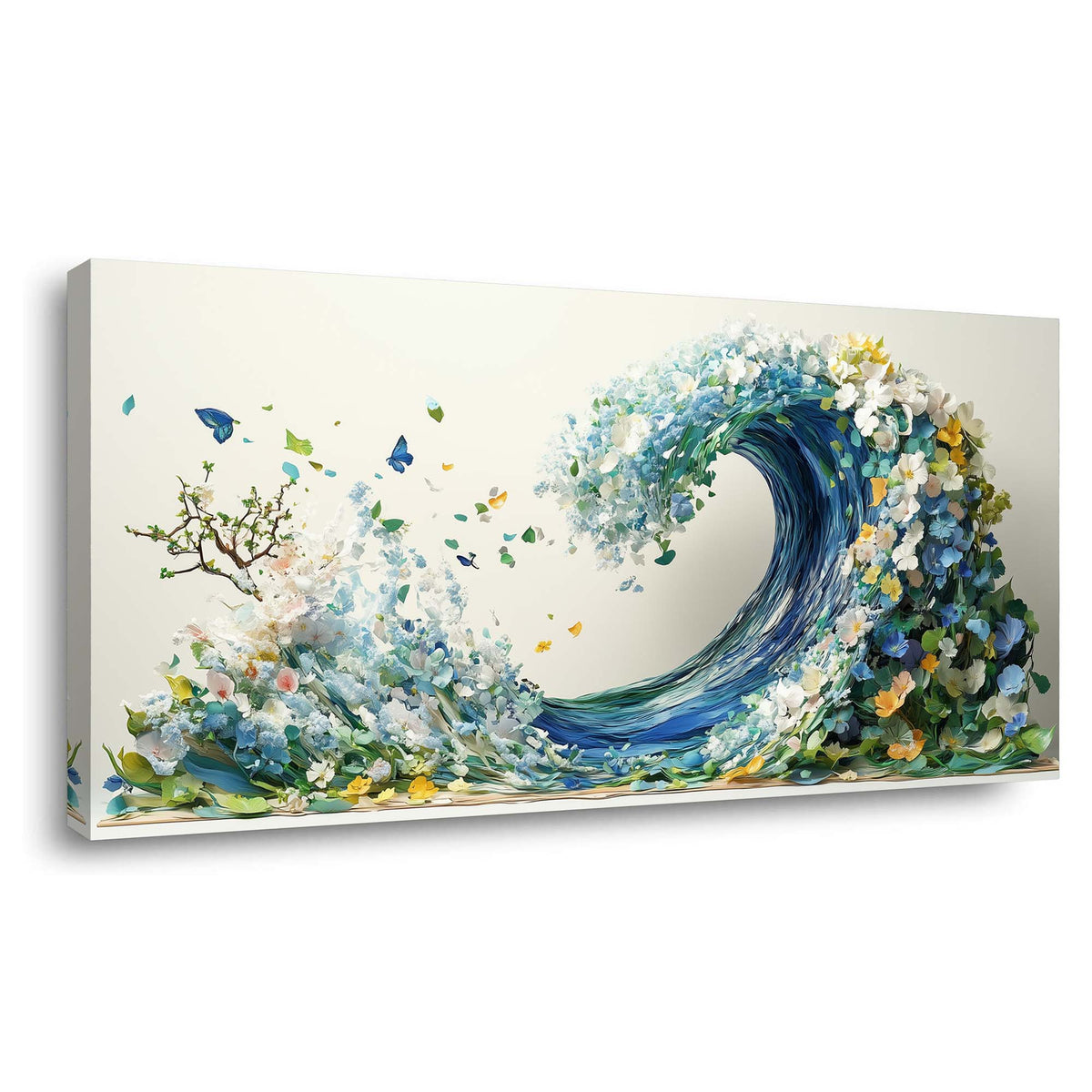 Green Floral Wall Art for Living Room Canvas Painting Prints Art Deco Artwork Office Bedroom Decor