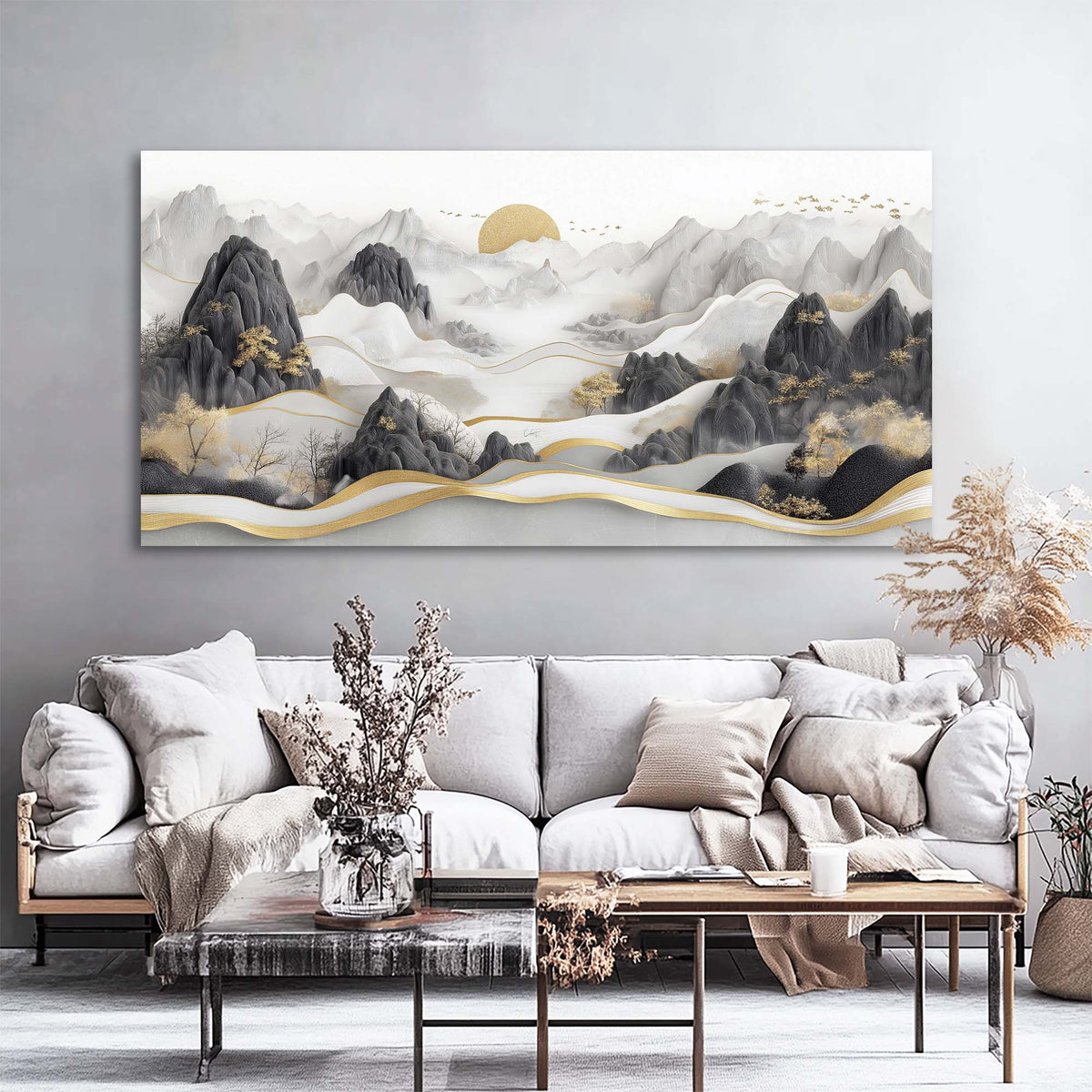 White Nature Wall Art Paintings Print Canvas Painting Prints Modern Artwork Office Living Room Over the Couch Bedroom Decor