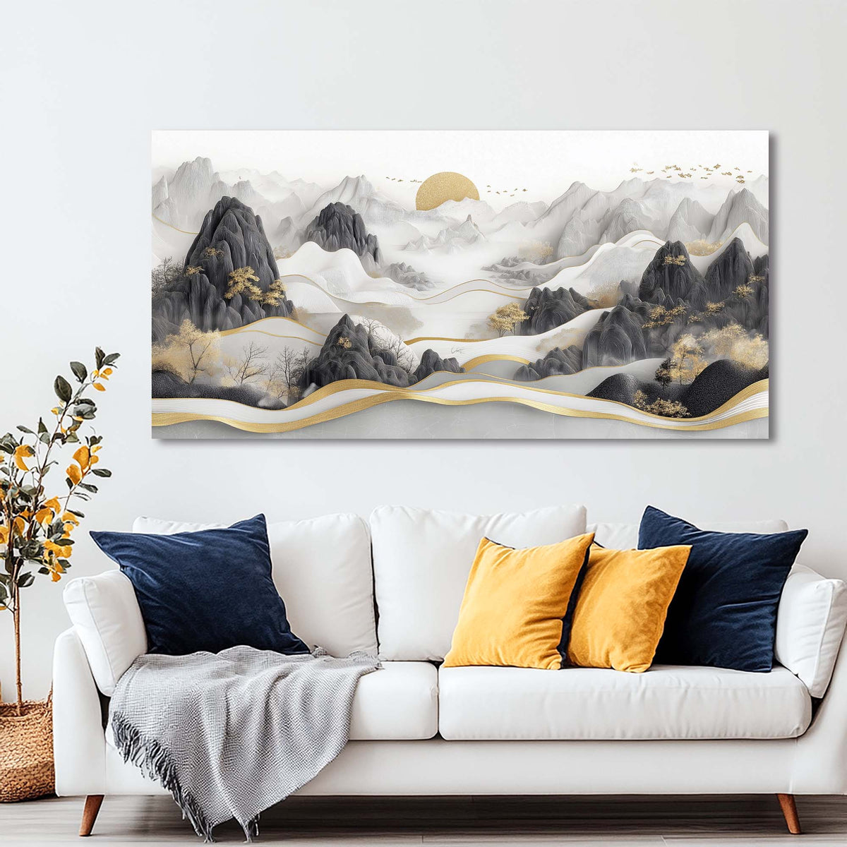White Nature Wall Art Paintings Print Canvas Painting Prints Modern Artwork Office Living Room Over the Couch Bedroom Decor