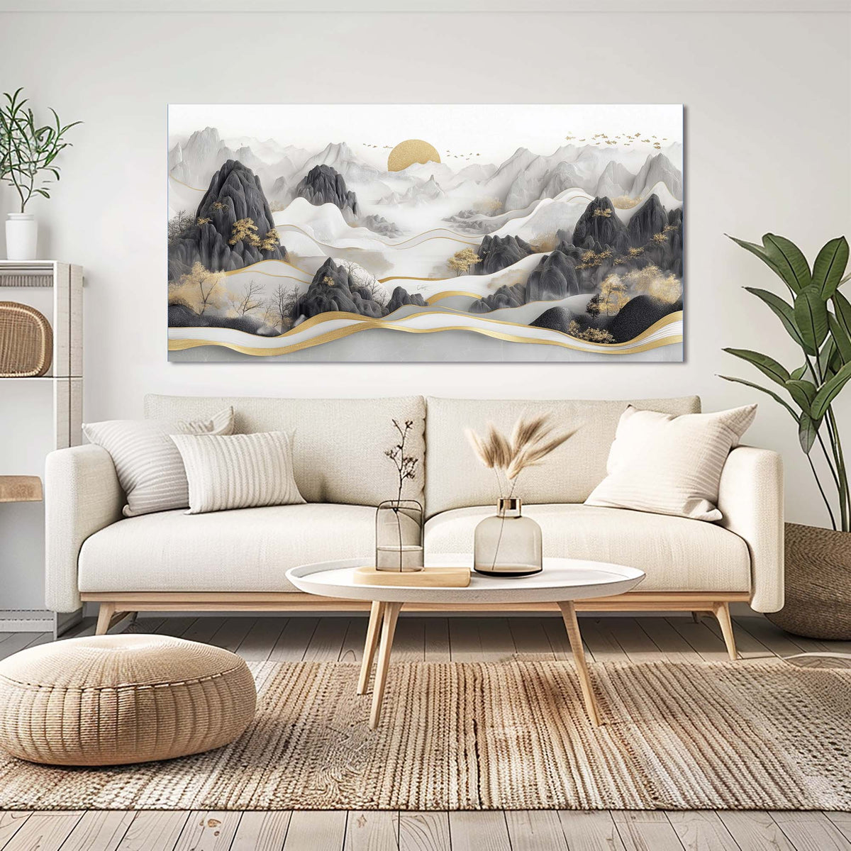 White Nature Wall Art Paintings Print Canvas Painting Prints Modern Artwork Office Living Room Over the Couch Bedroom Decor