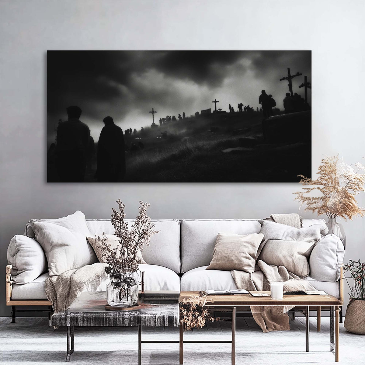 White Religious Wall Art Paintings Print Canvas Painting Prints Modern Artwork Office Living Room Over the Couch Bedroom Decor