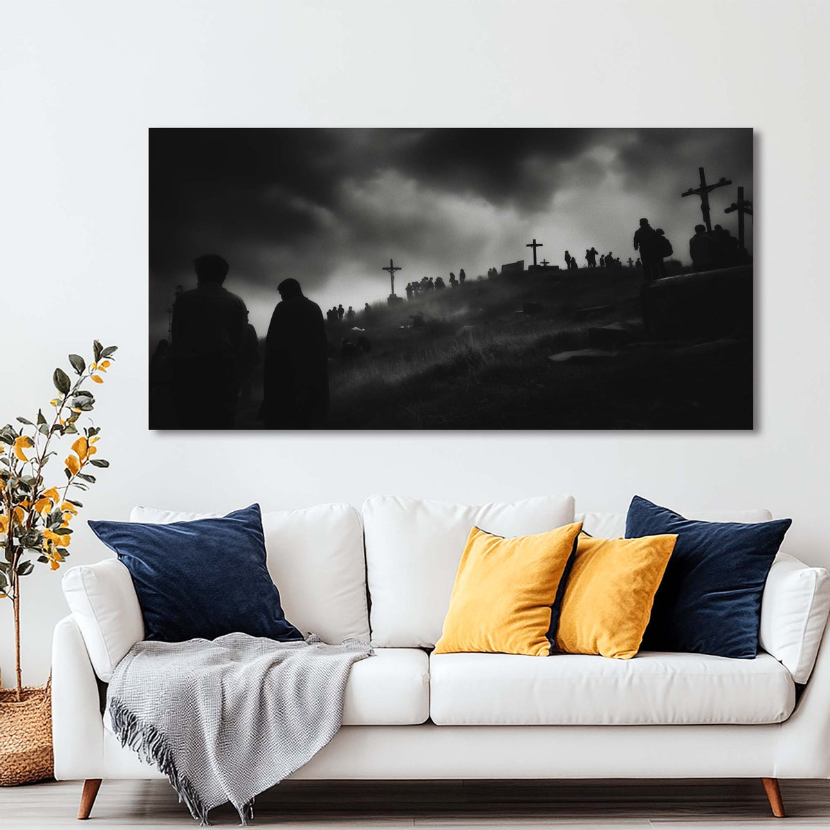 White Religious Wall Art Paintings Print Canvas Painting Prints Modern Artwork Office Living Room Over the Couch Bedroom Decor