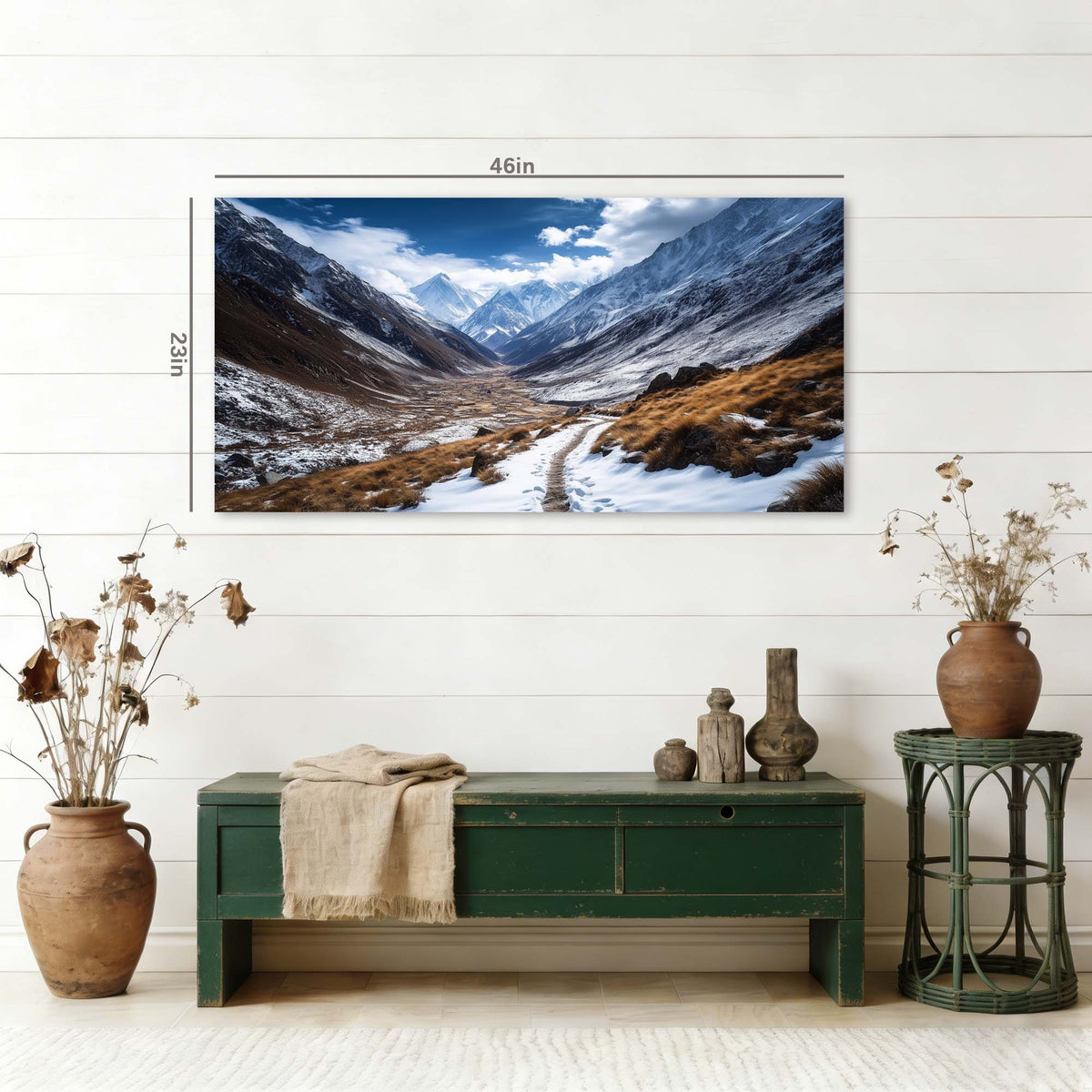Blue Traditional Nature Wall Art Canvas Painting Prints Artwor Office Bedroom Living Room Decor