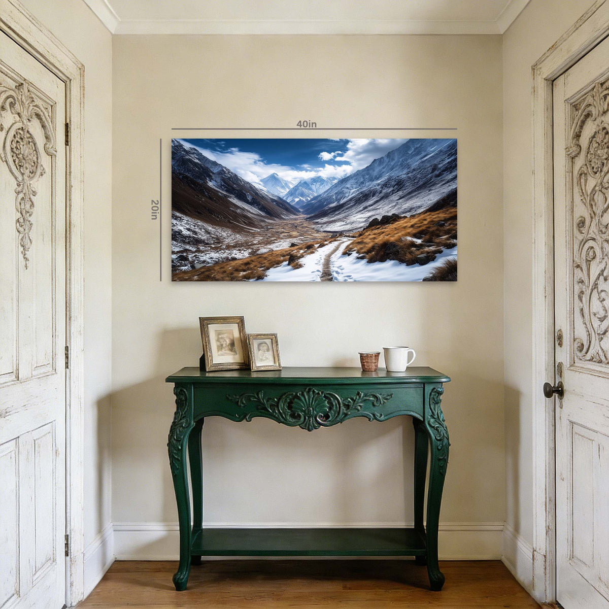 Blue Traditional Nature Wall Art Canvas Painting Prints Artwor Office Bedroom Living Room Decor