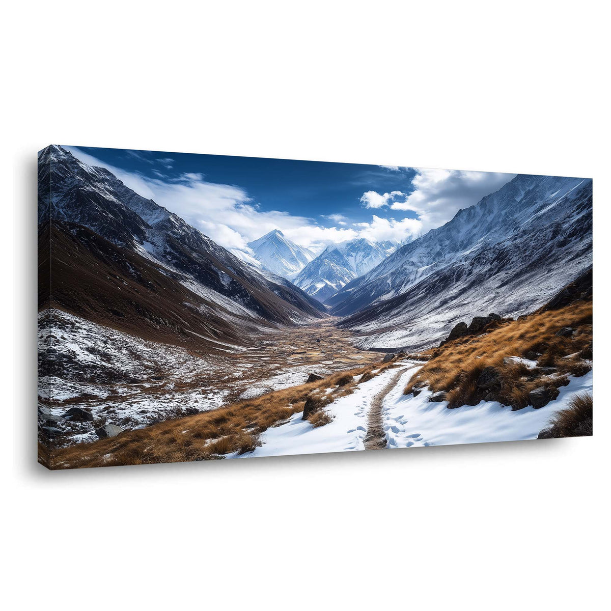 Blue Traditional Nature Wall Art Canvas Painting Prints Artwor Office Bedroom Living Room Decor