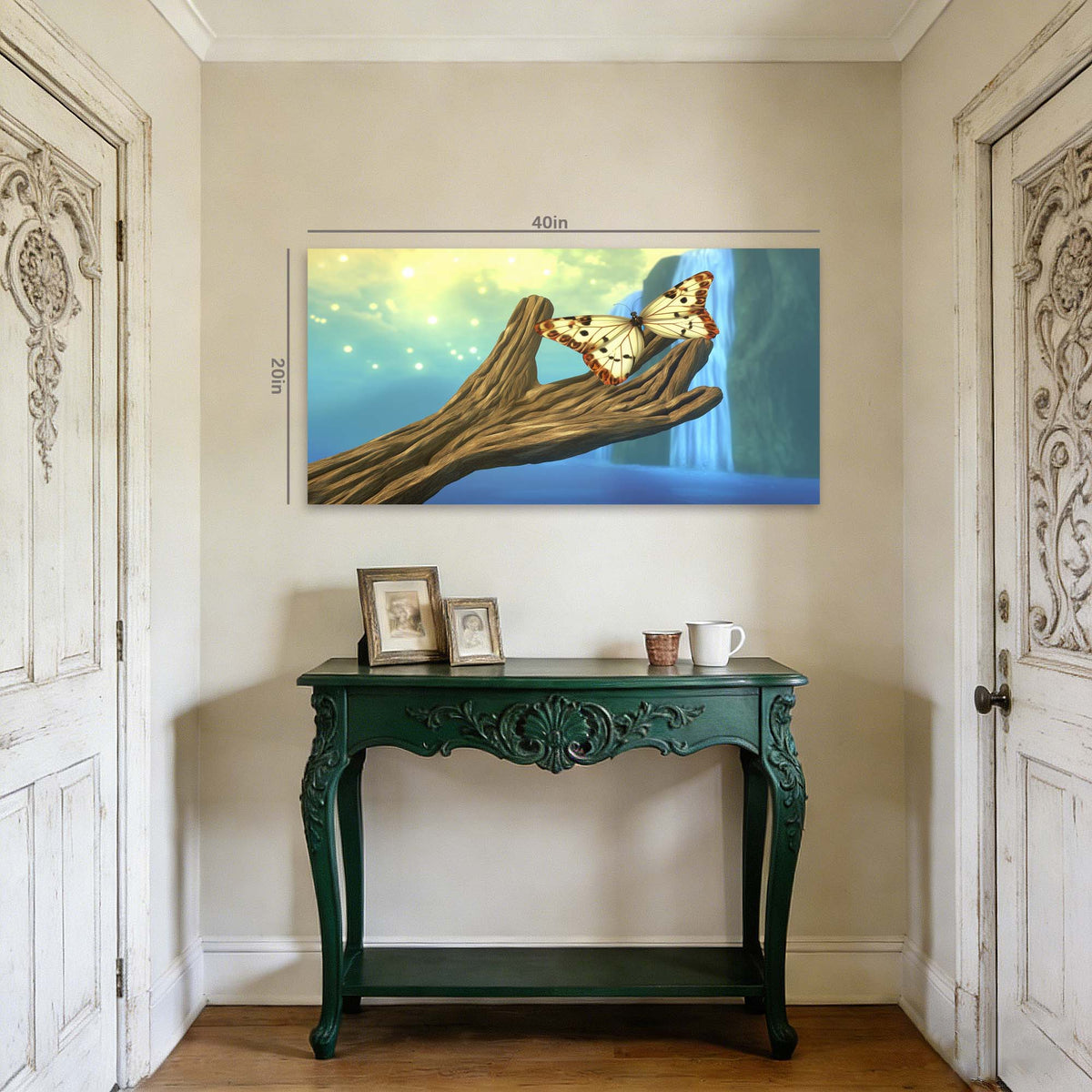 Navy Blue Fantasy Fairytale Wall Art Art Deco Painting Prints Canvas Artwork Living Room Family Bedroom Office Decor