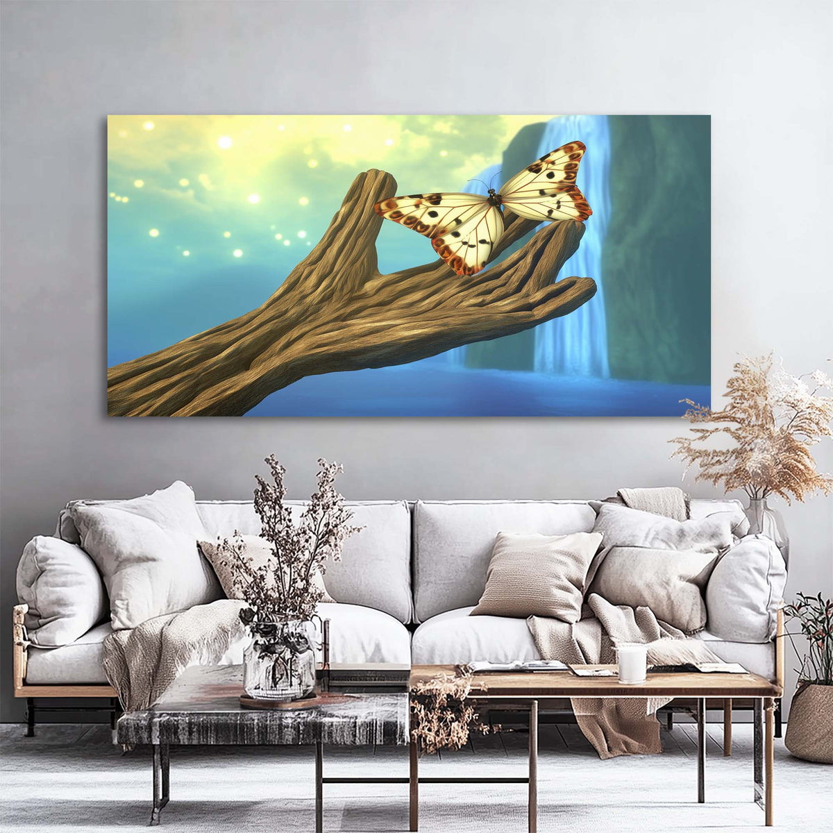 Navy Blue Fantasy Fairytale Wall Art Art Deco Painting Prints Canvas Artwork Living Room Family Bedroom Office Decor