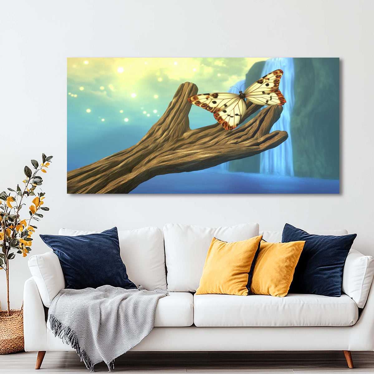 Navy Blue Fantasy Fairytale Wall Art Art Deco Painting Prints Canvas Artwork Living Room Family Bedroom Office Decor