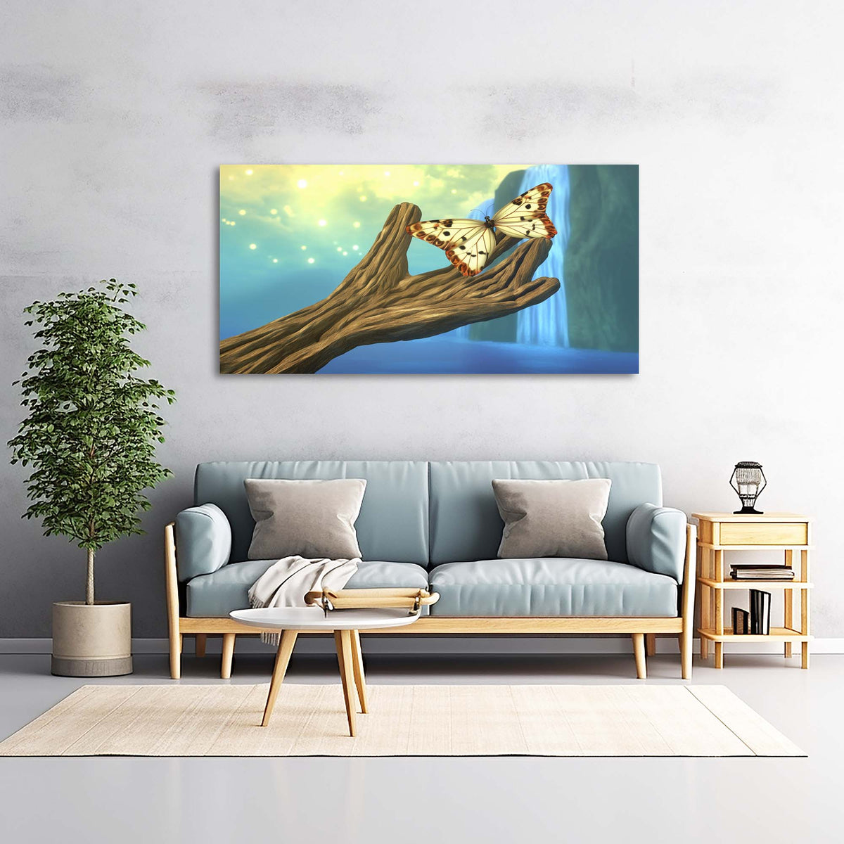 Navy Blue Fantasy Fairytale Wall Art Art Deco Painting Prints Canvas Artwork Living Room Family Bedroom Office Decor