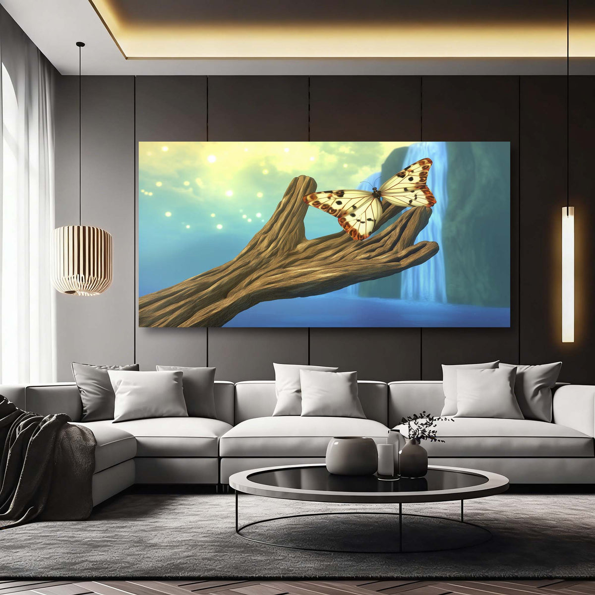Navy Blue Fantasy Fairytale Wall Art Art Deco Painting Prints Canvas Artwork Living Room Family Bedroom Office Decor