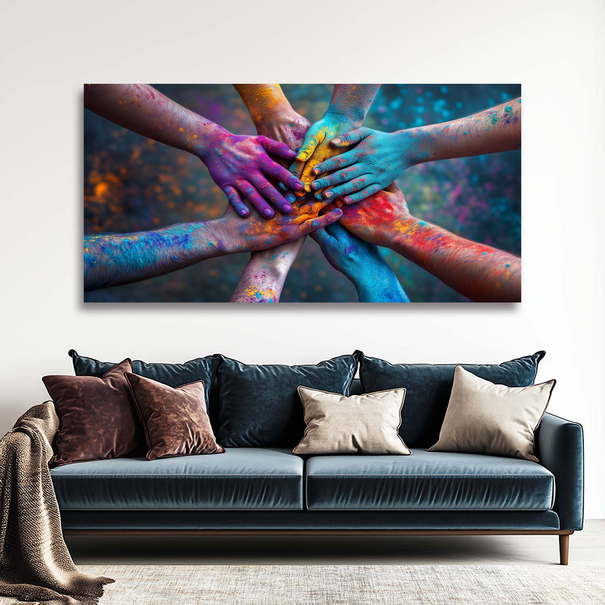 Navy Blue Abstract Abstract Canvas Wall Art for Living Room Prints Artwork Bedroom Office Decor