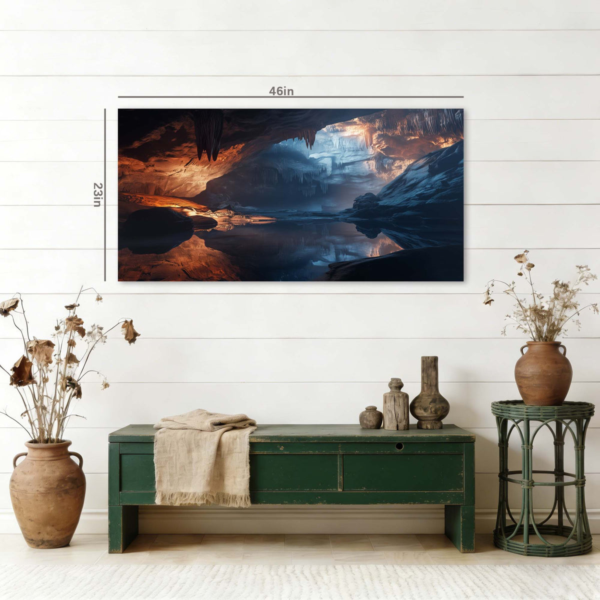 Navy Blue Mysterious Nature Canvas Wall Art for Living Room Prints Artwork Bedroom Office Decor