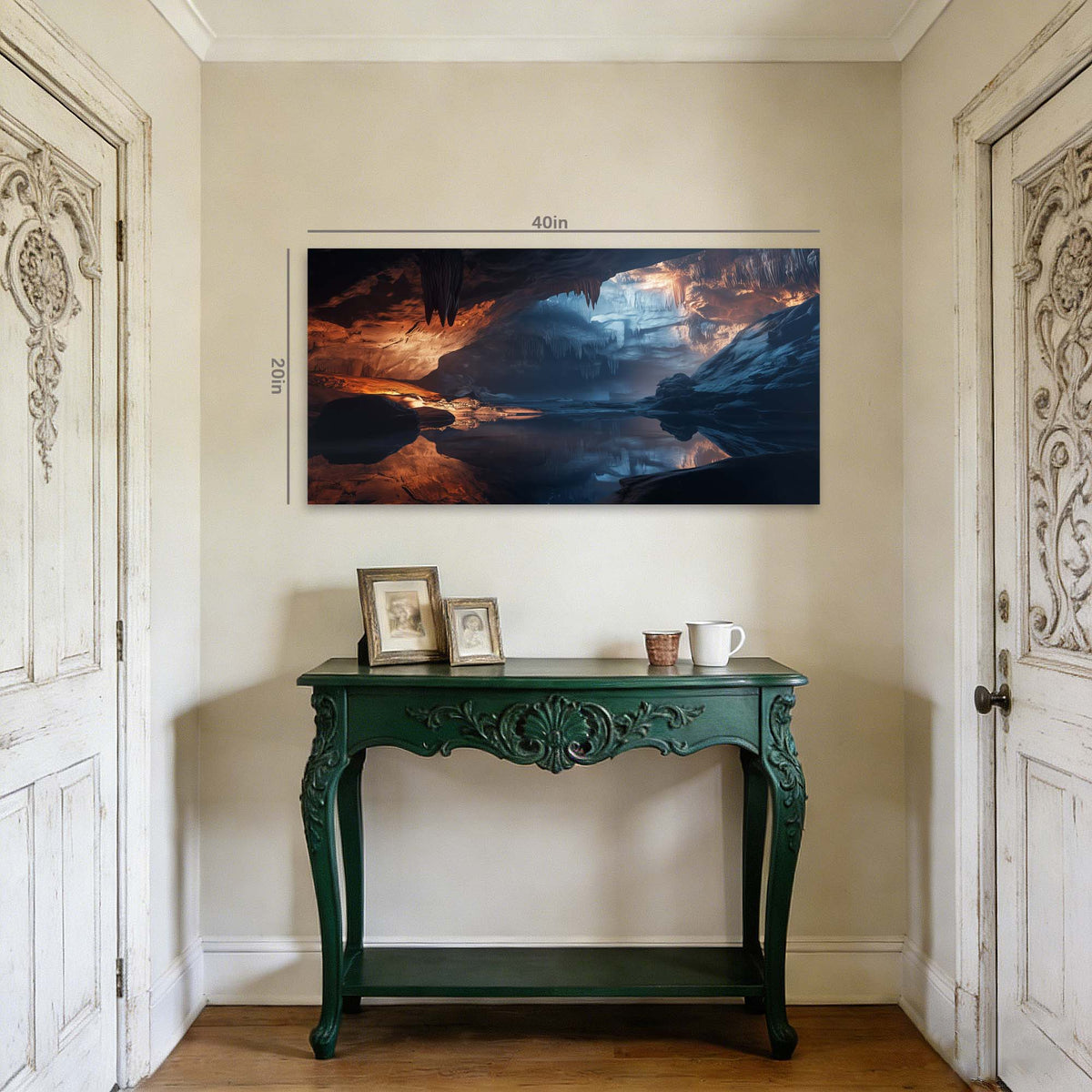 Navy Blue Mysterious Nature Canvas Wall Art for Living Room Prints Artwork Bedroom Office Decor