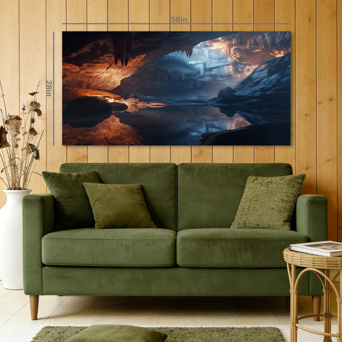 Navy Blue Mysterious Nature Canvas Wall Art for Living Room Prints Artwork Bedroom Office Decor